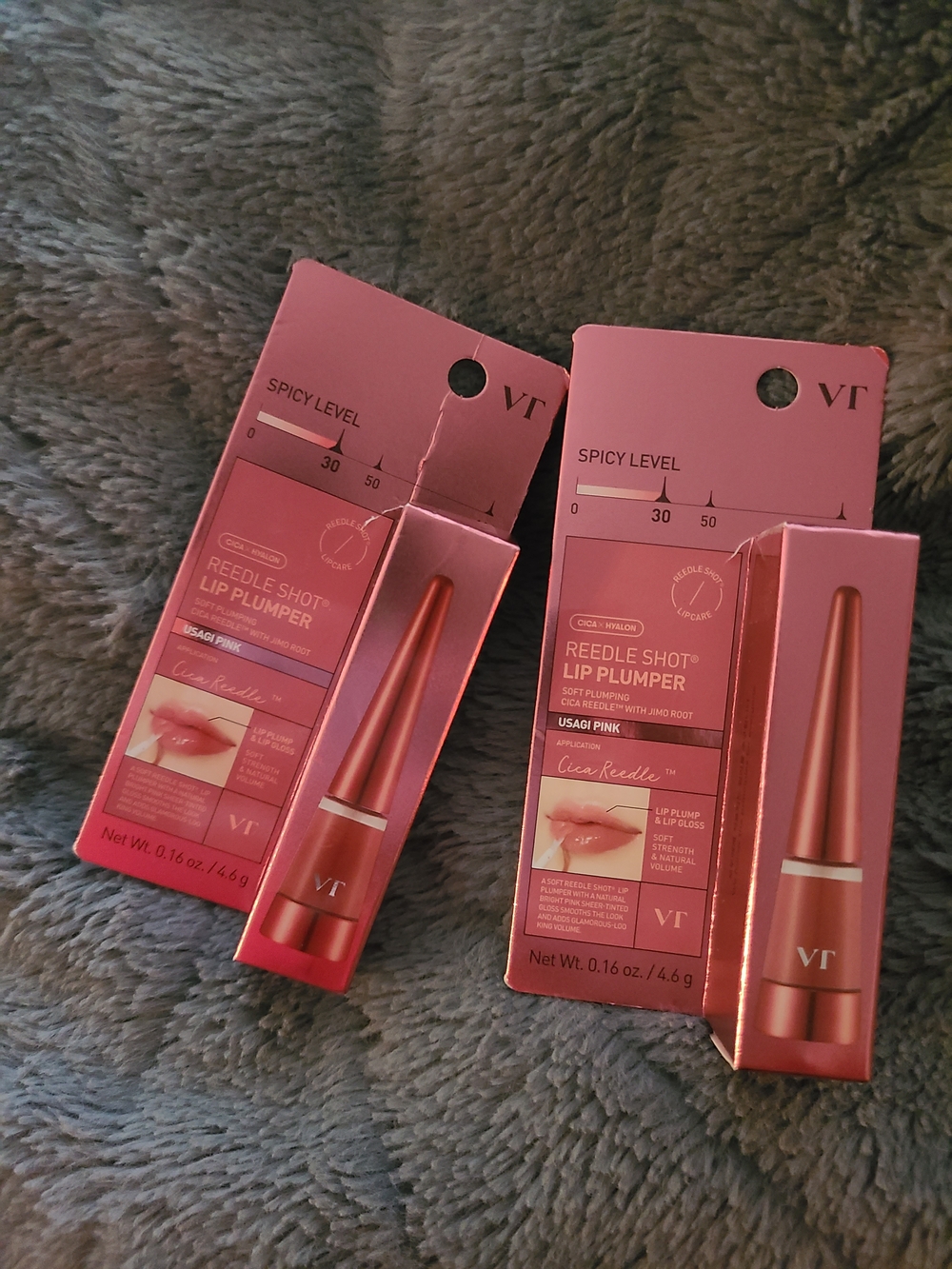 2pk VT COSMETICS Reedle Shot Lip Plumper Usagi Pink Hydrating Plumping Lip Glos